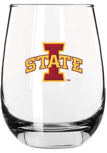 Iowa State Cyclones 15 oz Color Logo Stemless Wine Glass - Cardinal