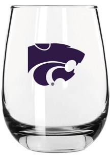 K-State Wildcats 15 oz Color Logo Stemless Wine Glass - Purple