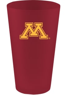 Minnesota Golden Gophers 16 oz Frosted Color Logo Design Pint Glass - Maroon