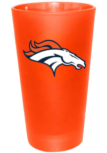 Denver Broncos 16 oz Frosted Color Logo Pint Glass - Orange