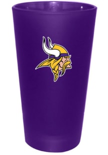 Minnesota Vikings 16 oz Frosted Color Logo Pint Glass - Purple