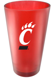 Cincinnati Bearcats 16 oz Frosted Color Logo Pint Glass - Red
