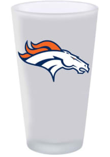Denver Broncos 16 oz Frosted Color Logo Pint Glass - White