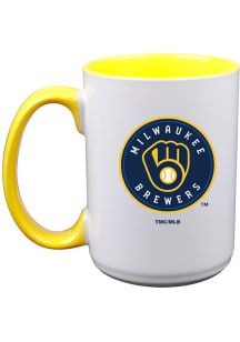 Milwaukee Brewers 15oz Ceramic Ceramic Mug - White