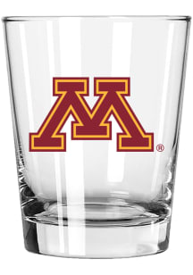 Minnesota Golden Gophers 15oz Color Logo Rock Glass - Maroon