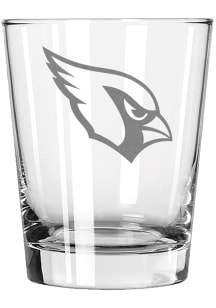 Arizona Cardinals 15oz Etched Logo Rock Glass - Black