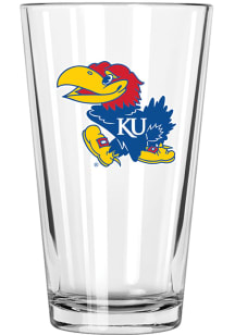 Kansas Jayhawks 16oz Pint Color Pint Glass - Crimson