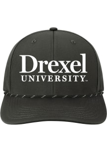 Drexel Dragons Mens Black Back Nine Stretch Fit Wordmark Flex Hat