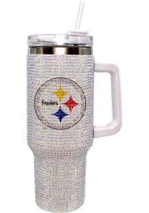 The Memory Company Pittsburgh Steelers 40oz Bling Stainless Steel Tumbler - White