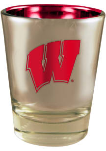 Wisconsin Badgers 2oz Silver Electroplated Shot Glass