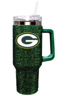 The Memory Company Green Bay Packers 40oz Bling Stainless Steel Tumbler - Green