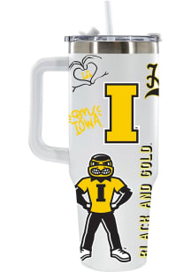 The Memory Company Iowa Hawkeyes 40oz Loco Colossal Stainless Steel Tumbler - Black