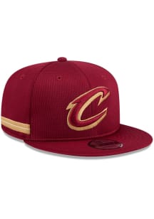 New Era Cleveland Cavaliers Maroon DL Patch Stripe 9FIFTY Mens Snapback Hat