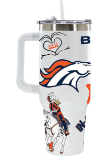 The Memory Company Denver Broncos 40oz Loco Colossal Stainless Steel Tumbler - Navy Blue