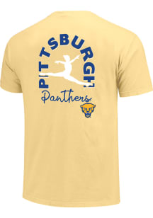Pitt Panthers Womens Yellow Bar Stunt Short Sleeve T-Shirt