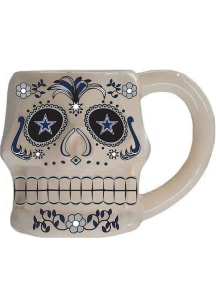 Dallas Cowboys Sugar Skull Ceramic Mug - Navy Blue