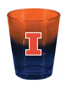 Illinois Fighting Illini 2oz Ombre Shot Glass