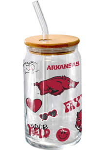 Arkansas Razorbacks 16oz Local Glass Can Pint Glass - Cardinal