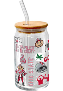 Ohio State Buckeyes 16oz Local Glass Can Pint Glass - Red