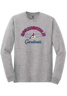 Summit Sportswear Springfield Cardinals Grey Vintage Arch Script Long Sleeve T Shirt