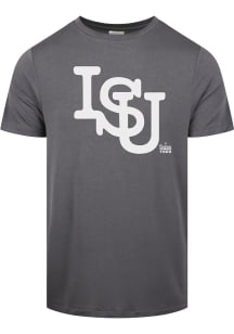 Iowa State Cyclones Grey Slanted Logo Short Sleeve T Shirt