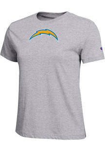 Champion Los Angeles Chargers Womens Grey Core Short Sleeve T-Shirt