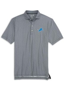 Johnnie O Detroit Lions Mens Black Hinson Retro Short Sleeve Fashion Polo