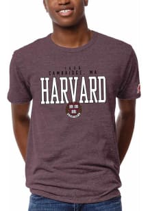 Harvard Crimson Maroon Harvard Short Sleeve Fashion T Shirt