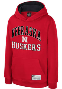 Colosseum Nebraska Cornhuskers Youth Red Judo Long Sleeve Hoodie