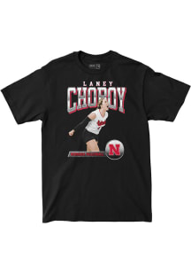 Laney Choboy Nebraska Cornhuskers Youth Black Illustrated Tee Fashion Player Tee