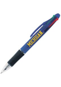 Michigan Wolverines Four Color retractable Pen Set - Navy Blue