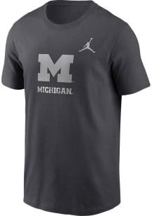 Nike Michigan Wolverines Anthracite Primary Logo Short Sleeve T Shirt