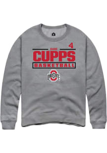 Gabe Cupps Ohio State Buckeyes Mens Graphite NIL Stacked Box Player Crew