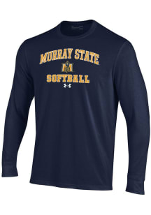 Under Armour Murray State Racers Navy Blue Softball Performance Long Sleeve T Shirt