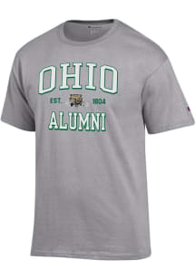 Champion Ohio Bobcats Grey Est Date Alumni Jersey Short Sleeve T Shirt