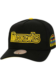 Mitchell and Ness Denver Nuggets Hardwood Classic Class Act Pro Snapback Adjustable Hat - Black