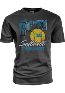Blue 84 Big Ten Charcoal 2025 Big Ten Softball Short Sleeve T Shirt
