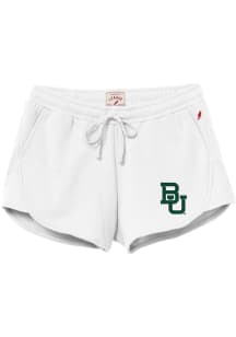 League Baylor Bears Womens White Reverse Fleece Shorts