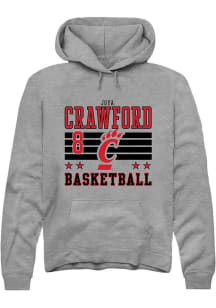 Joya Crawford Cincinnati Bearcats Mens Grey NIL Striped Player Hood