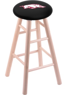 Arkansas Razorbacks Round Cushion Maple Pub Stool - Brown