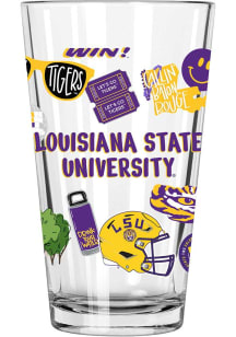 LSU Tigers 16oz Pint Glass - Purple