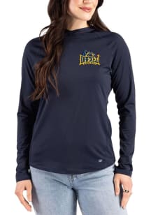 Cutter and Buck Drexel Dragons Womens Navy Blue Prospect Eco Hooded Sweatshirt
