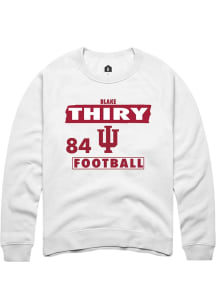Blake Thiry Indiana Hoosiers Mens White Football NIL Striped Player Crew