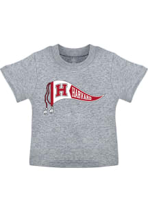 Harvard Crimson Toddler Grey Pennant Short Sleeve T-Shirt