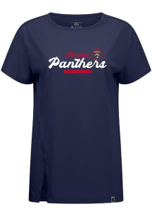 Levelwear Florida Panthers Womens Navy Blue Influx Monument Short Sleeve T-Shirt