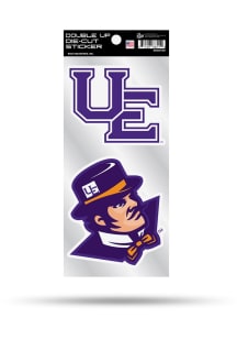 Evansville Purple Aces Double Die Cut Auto Decal - Purple