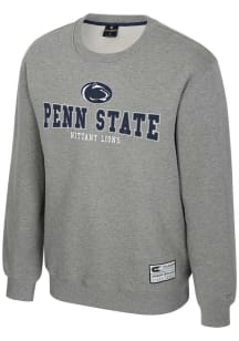 Colosseum Penn State Nittany Lions Mens Grey Yes Chef Long Sleeve Crew Sweatshirt