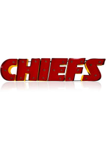 Kansas City Chiefs Wordmark Lit Metal Sign Marquee Sign