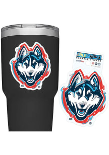 UConn Huskies Justin Patten Mascot 3in Durable Stickers - Navy Blue