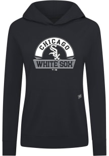 Levelwear Chicago White Sox Womens Black Relay Banner Arch Hooded Sweatshirt